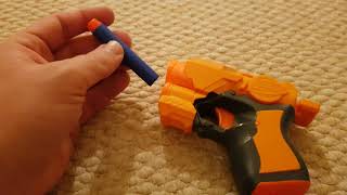 Shooting NERF Micro Shots Pistol Close Look