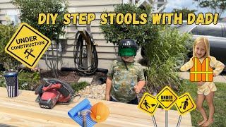 Building DIY kids step stools with dad | Amazing woodworking results!