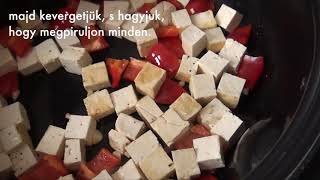 Vegital Smart Chefben sült vegán pirított tofu kápia paprikával