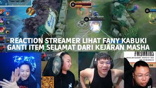 REACTION STREAMER - FANNY KABUKI NGK JADI MATI | ONIC ESPORT VS AURA FIRE