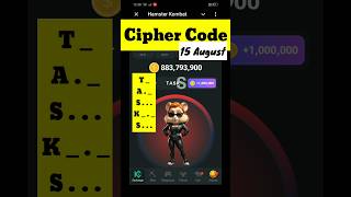 daily Cipher Code 15 August Hamster Kombat, Hamster Kombat daily Cipher, daily Cipher Code hamster