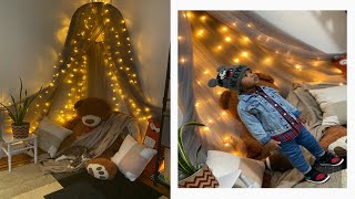 DIY kids reading corner | canopy | nook