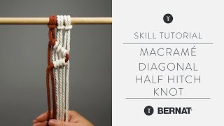 Macramé Tutorial - Diagonal Half Hitch Knot