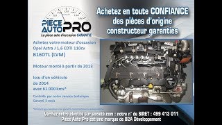 Moteur Opel Astra J 1.6 CDTI 110 cv B16DTL