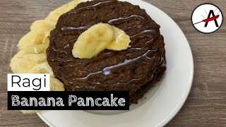 5 minute - Ragi Banana Pancake for Kids | Finger Millet Banana Pancake | No Sugar-No Flour Pancake