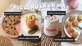 QUÉ COMO EN UN DÍA SALUDABLE 😋 *comfort food* l Recetas fáciles, saludables y aesthetic