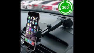 Car Phone Mount Holder Adjustable Long Neck One Touch Windshield Dashboard & Desk - Fast Track USA