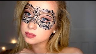 LACE MASQUERADE MASK TUTORIAL 🔮  HALLOWEEN MAKEUP