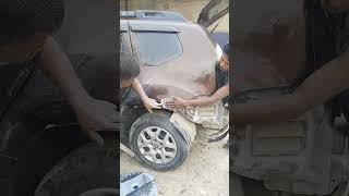 Renault Duster Fender denting...#cars #restoration #dentingpainting #trending #goviral