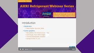 AHRI Refrigerant Webinar Series | 5: Refrigerant Ignition in Open Flame/Hot Surfaces