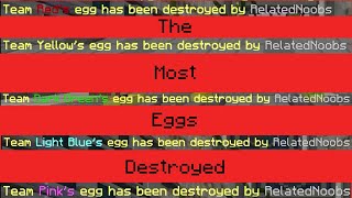 (world record) Most eggs destroyed egg wars duos Cubecraft Bedrock