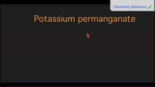 How to write the chemical formula of potassium permanganate | #shorts