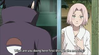 Sasuke visits Sakura's room and gives her a flower