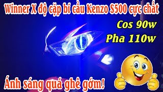 Winner X độ bi cầu Kenzo S500 cực chất, ánh sáng cực khủng nhưng không chói mắt người đối diện