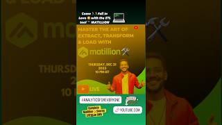 COMPLETE ✅ ETL⚒️ COURSE 📚| MATILLION | KICK-OFF | JOIN NOW | #shorts | #dataanalytics | #etl |