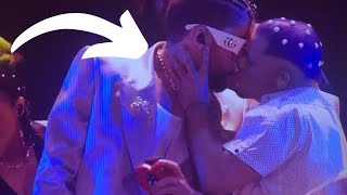 Bad Bunny Kissed A Male Back Up Dancer On Stage At VMA’s 😵‍💫