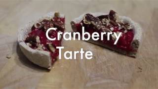 Vegan Cranberry Tarte (Gluten free, Sugar free, Oil Free)