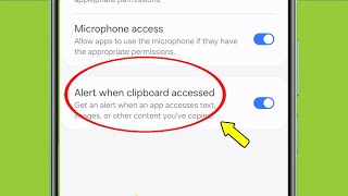 What is Alert when clipboard accessed | Samsung Galaxy Phone