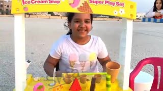 شفا تبيع ايسكريم في الشاطئ ! Shfa selling ice cream in beach_