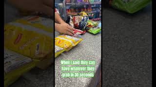 Throwback to when they grabbed all the snacks #love | buy whatever you grab within 30 seconds