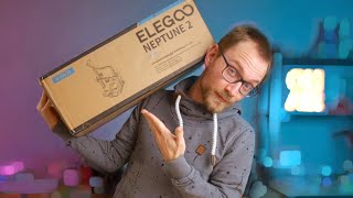 Elegoo makes Filament 3D Printers? $160 Neptune 2 live unboxing & first print