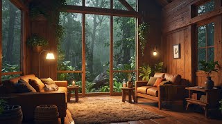 Cozy Rain for Sleeping in Forest Cabin Ambience with Relaxing Raindrops Sounds