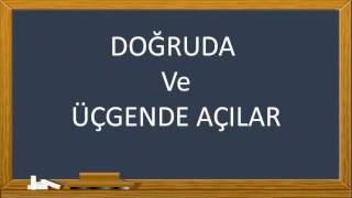 YGS/LYS GEOMETRİ-Doğruda ve Üçgende Açılar-1