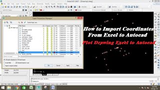 How to Import Coordinates From Excel to Autocad | Plot Drawing Excel to Autocad