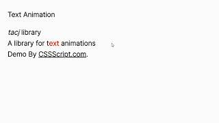 Fancy Text Animation In JavaScript