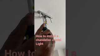 Ideas how to install a Cristal chandelier light /  chandelier light with cool lights and warm lights