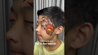 Ball in fire #tutorial #facepainting #facepaint #shortvideo #tutorialreels #shortsvideo #shorts