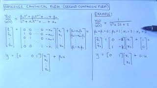 State variable control 9: Conversion of transfer functions to state variable models, Part 1