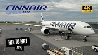 FINNAIR A350-900 AY73 Economy Class - Helsinki to Tokyo (Narita), Moomin Livery Aircraft (4K)