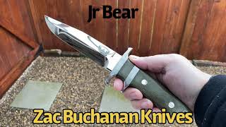 Knife Showcase: Loveless Style Subhilt Set- Jr Bear, Mini Bear, Baby Bear. Zac Buchanan Knives