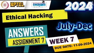 Ethical Hacking|Week7|Quiz 7|Assignment 7 | NPTEL | Swayam | July-Dec 2024 #nptel