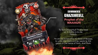 Warhammer Combat Cards New Warlord: Supreme Commander Ghazghkull Thraka!