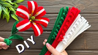 How to Make Easy Lily Pipe Cleaner Flower Pipe Cleaner Flowers Making Tutorial Chenille Wire