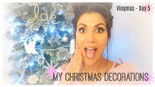 My Christmas Decorations | Vlogmas Day 5 | Olivia Elise