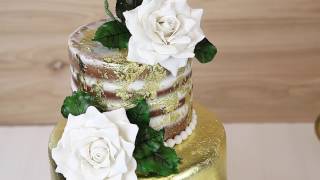 How To Use Gold Leaf On a Cake | Sneak Peak | Global Sugar Art