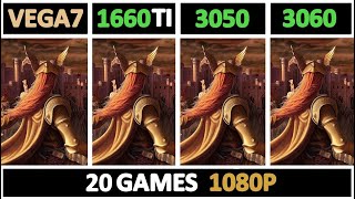 Ryzen 5 5600G (Vega7 vs GTX 1660TI vs RTX 3050 vs 3060) | Tested 20 Games |