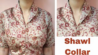 How to properly sew a shawl collar blouse|shawl collar tutorial