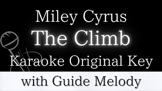 【Karaoke Instrumental】The Climb / Miley Cyrus【Original Key】【With Guide Meolody】　