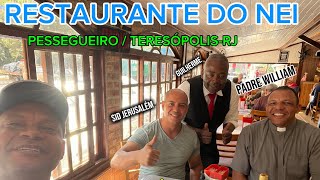 Almoço no restaurante do Nei em Pessegueiro Teresópolis-RJ.Padre WILLYAM ,SID JERUSALÉM e Guilherme