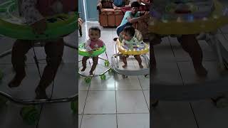 Tweens in walker #tween #child #baby #dhyanam #fun #comedy  #cute #play #exercise #ytshorts