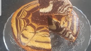 Gâteau marbré zébrè/كيك  رخامي