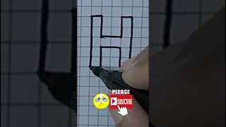 How to Draw 3D LETTER H |Teacher Henry #short, #Shorts, #shortsvideo,