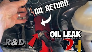 Rear turbo oil return wot problem using adapter