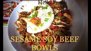 HELLO FRESH|SESAME SOY BEEF BOWLS!!