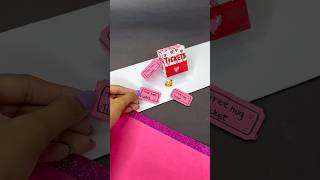 DIY Cute tickets gift idea 😍🎟 Did you like it? 💖 #shorts #art #gift #creative #craft #tutorial