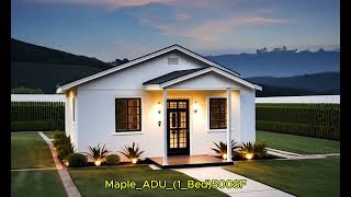 1 Bedroom 1 Bath(500 SF) Cottage /Ranch/Tiny Home/Granny Flat/ADU Floor Plan[Maple ADU 1 Bed500SF]